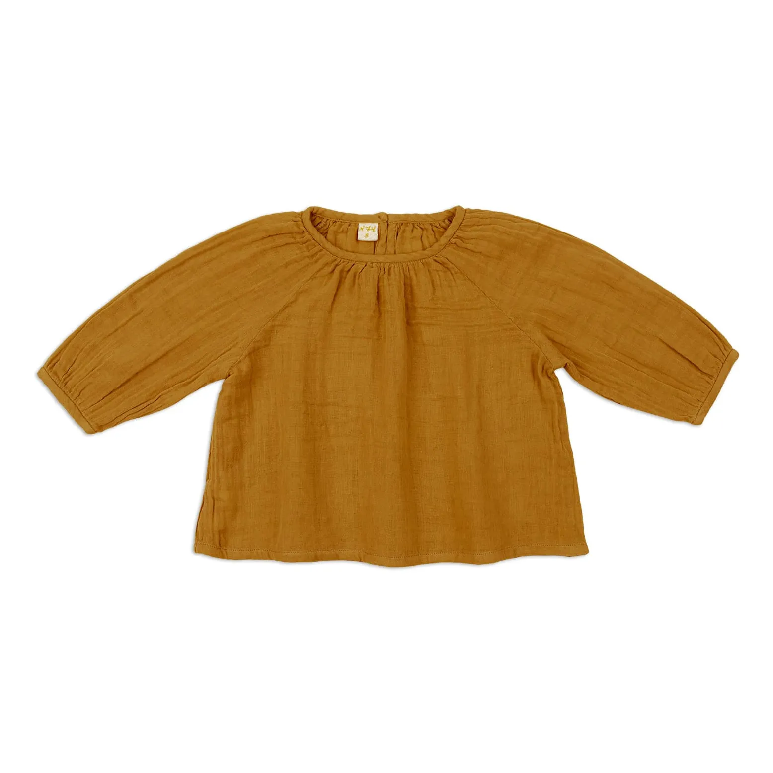 Nina Organic Cotton Blouse | Gold- Product image n°0