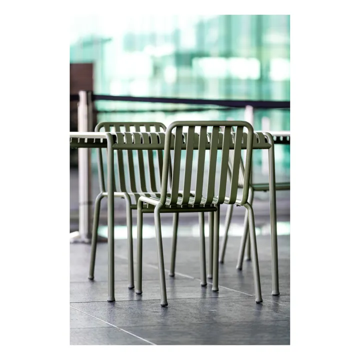 Silla apilable Palissade R&E Bouroullec | Verde oliva- Imagen del producto n°4