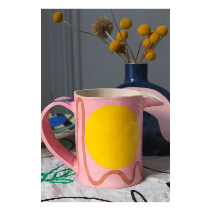 Karaffe Daphne mit Henkel | Rosa- Produktbild Nr. 3