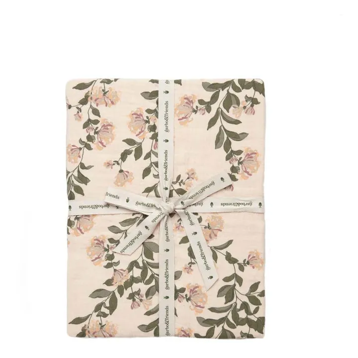 Drap-housse Honeysuckle en mousseline de coton | Ecru- Image produit n°0