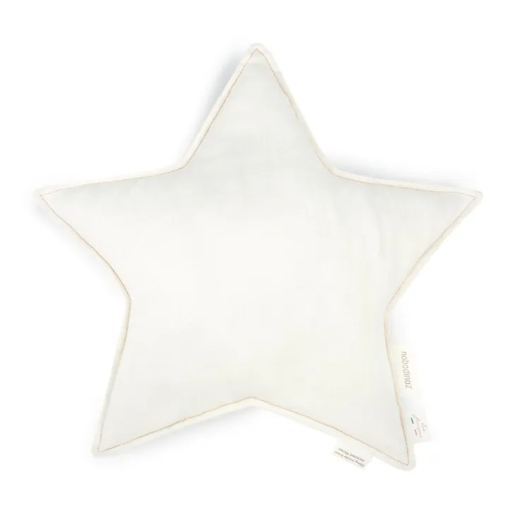Coussin étoile - Lin Français | Blanc- Image produit n°0