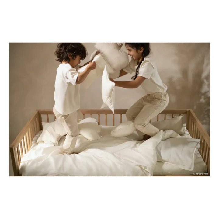 Coussin étoile - Lin Français | Blanc- Image produit n°3