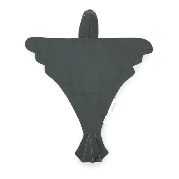 Doudou lange Oiseau - Lin Français | Bleu- Image produit n°0