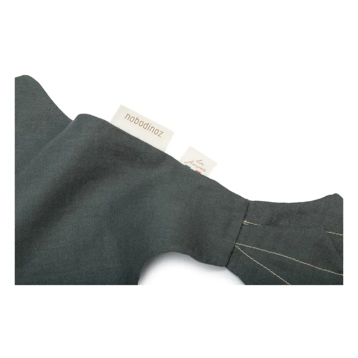 Doudou lange Oiseau - Lin Français | Bleu- Image produit n°4