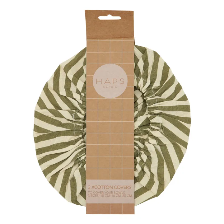 Couvre plat alimentaire - Pack de 3 | Vert olive- Image produit n°0