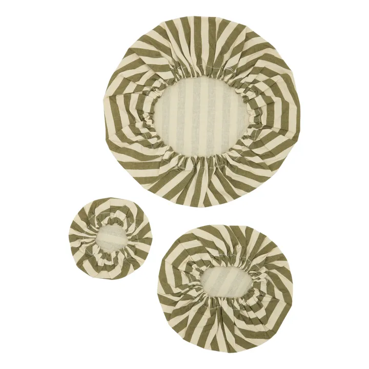 Couvre plat alimentaire - Pack de 3 | Vert olive- Image produit n°1
