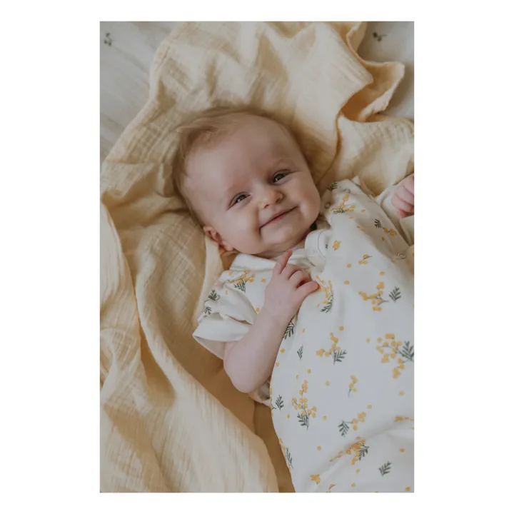Wattle Cotton Percale Baby Sleeping Bag | Off white- Product image n°5