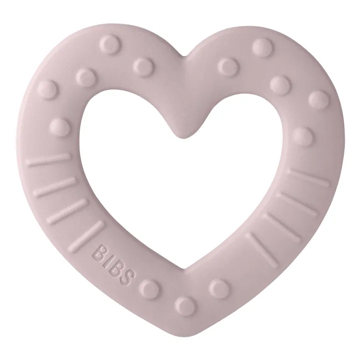 Anneau de dentition Cœur | Rose poudré- Image produit n°0
