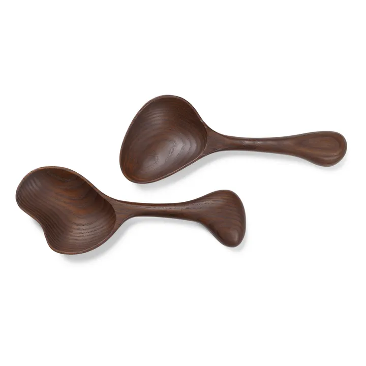 Couverts à salade Os en bois FSC | Brun- Image produit n°0