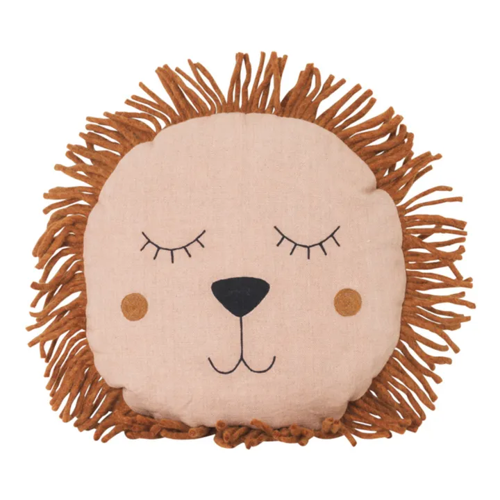 Coussin Lion | Rose- Image produit n°0