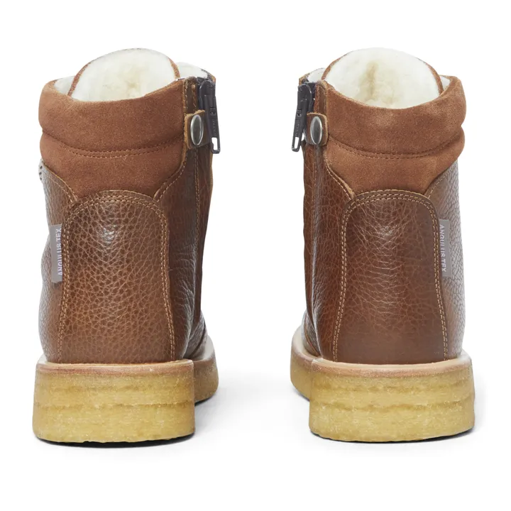 Gefütterte Schnürstiefel | Cognac-Farbe- Produktbild Nr. 4
