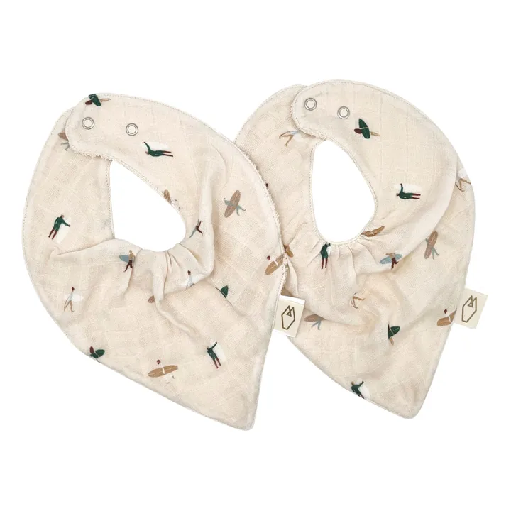 Bavoir bandana - Set de 2 | Blanc- Image produit n°0