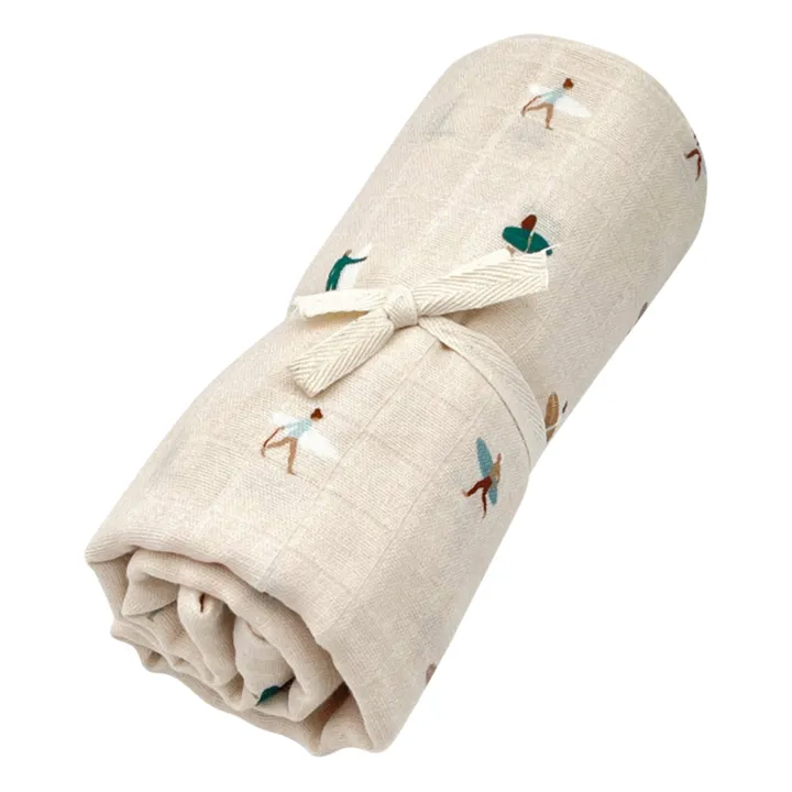 Manta de muselina de algodón | Blanco- Imagen del producto n°0