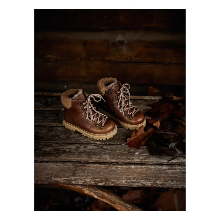 Gefütterte Boots Shearling Winter | Braun- Produktbild Nr. 3