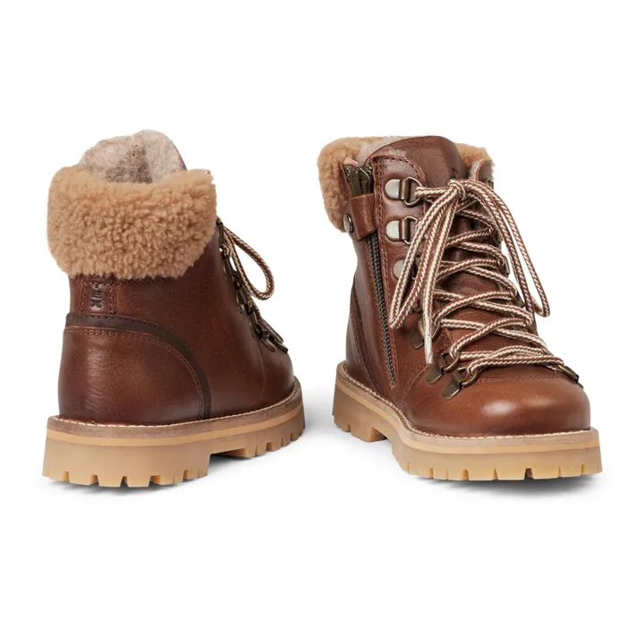 Gefütterte Boots Shearling Winter | Braun- Produktbild Nr. 6