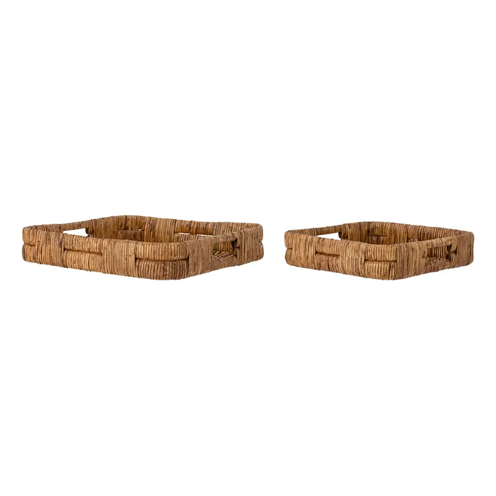 Diann Rattan Trays - Set of 2 | Brown- Product image n°2