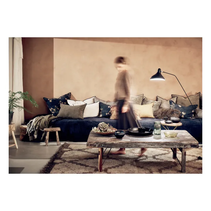 Coussin Vice Versa en lin wabi sabi | Les roses thé- Image produit n°1