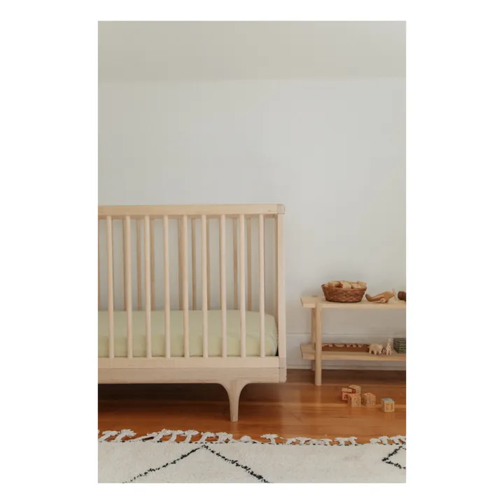 Organic Cotton Fitted Sheet - 60 x 120 cm | Pea- Product image n°1