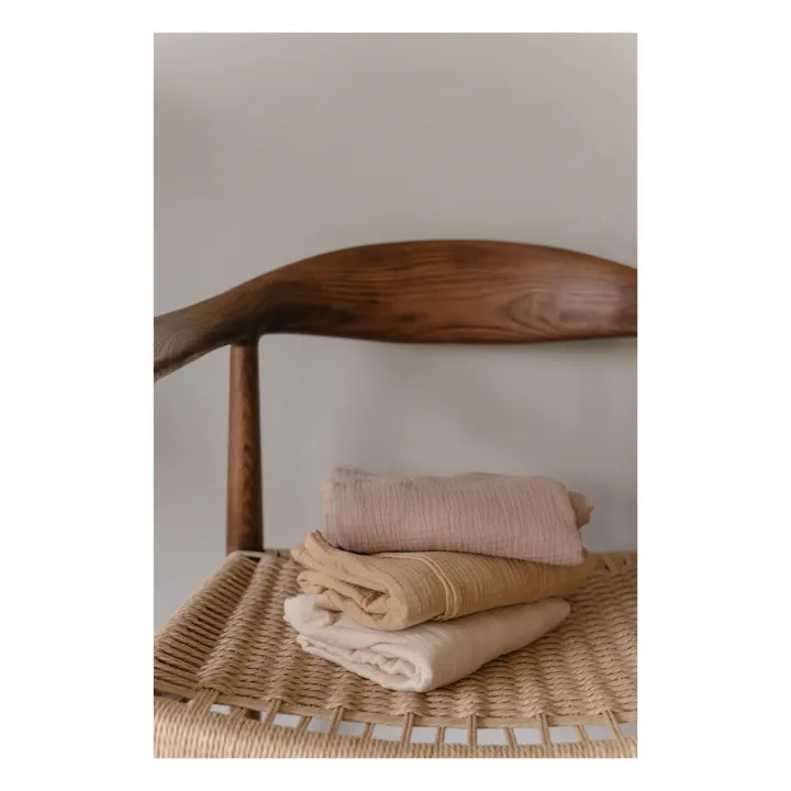 Organic Cotton Swaddling Cloth - 120 x 120 cm | Oat- Product image n°6