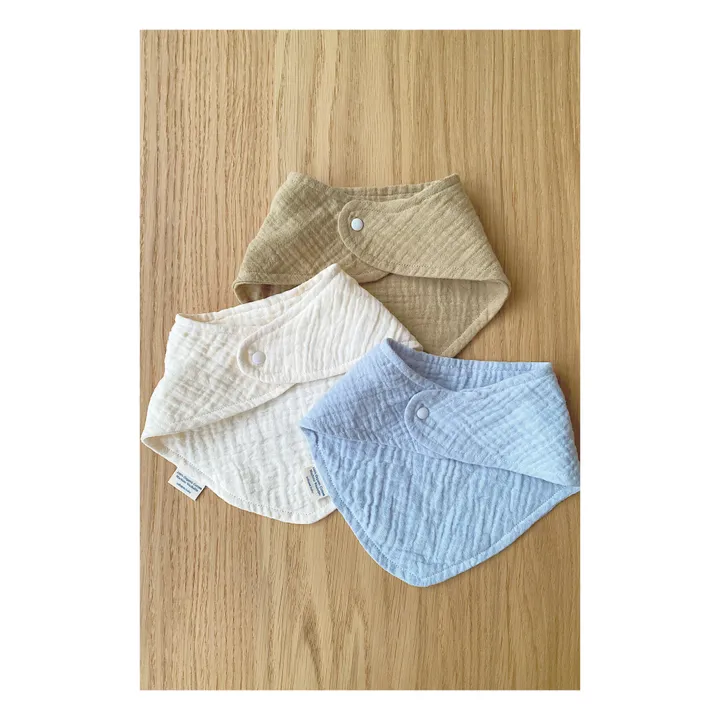 Bavoirs bandana en coton bio - Set de 3 | Dream- Image produit n°2