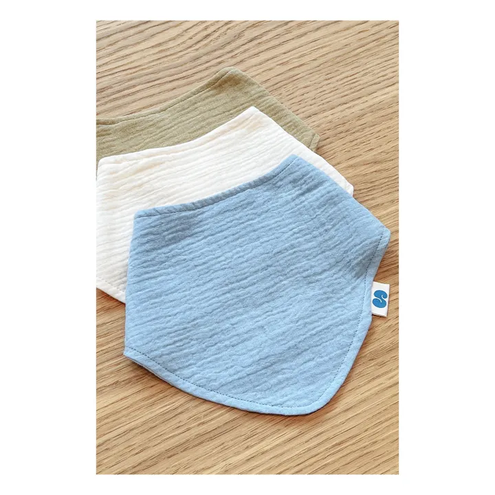Bavoirs bandana en coton bio - Set de 3 | Dream- Image produit n°3