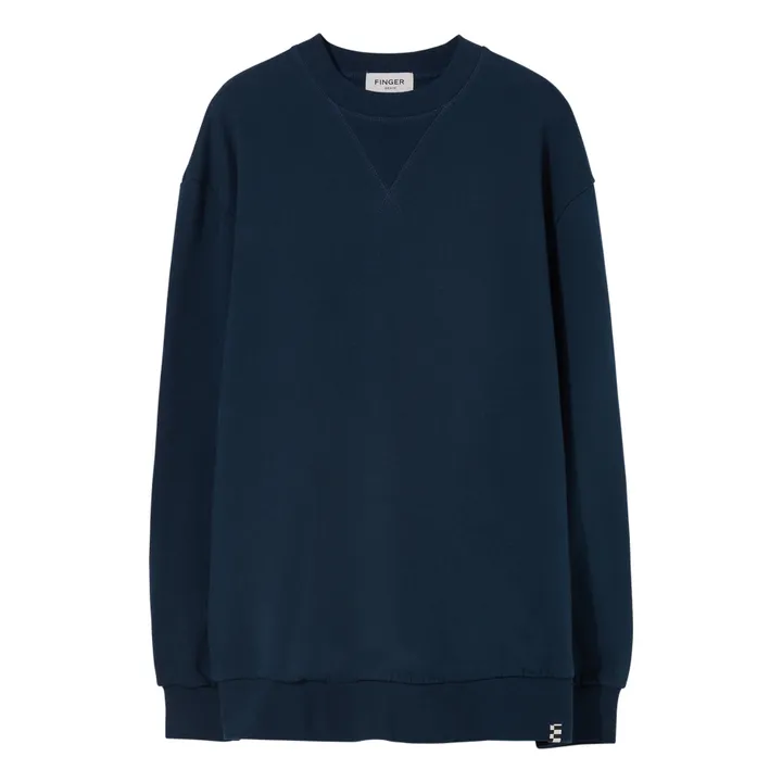 Sudadera de algodón orgánico SC 007 | Azul Marino- Imagen del producto n°0