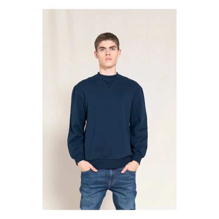 Sudadera de algodón orgánico SC 007 | Azul Marino- Imagen del producto n°1