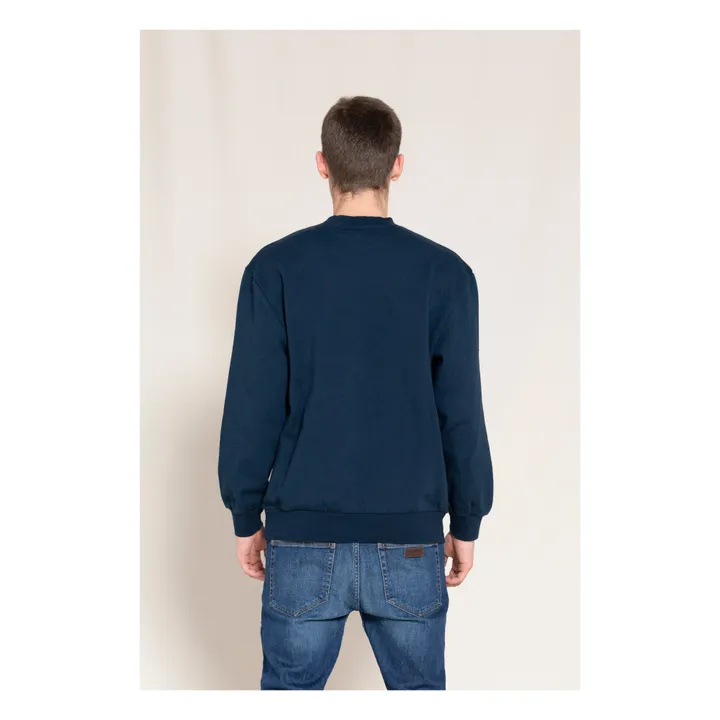 Sudadera de algodón orgánico SC 007 | Azul Marino- Imagen del producto n°2