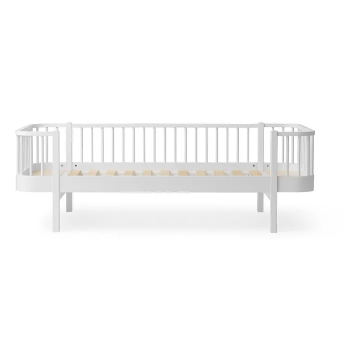 Lit Wood 90x200 cm en chêne | Blanc- Image produit n°2