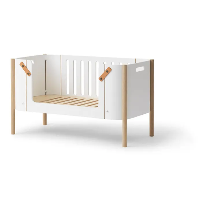 Banc Wood en chêne | Blanc- Image produit n°0
