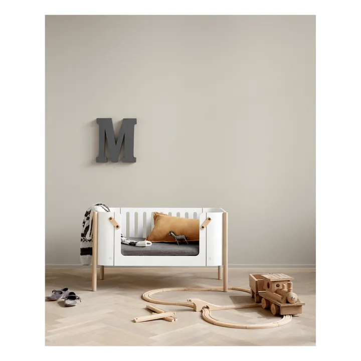 Banc Wood en chêne | Blanc- Image produit n°1