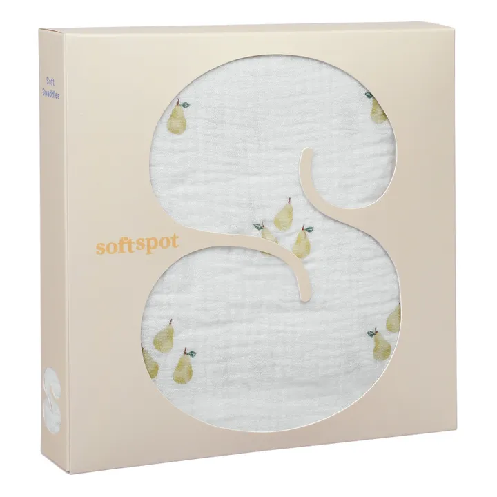 Lange d'emmaillotage en coton bio 120x120 cm | Pear- Image produit n°1