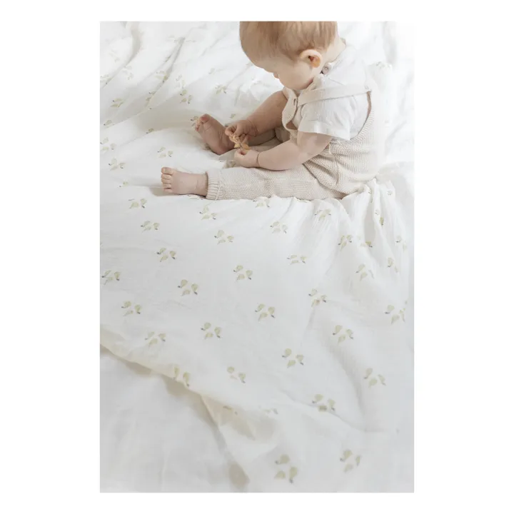 Lange d'emmaillotage en coton bio 120x120 cm | Pear- Image produit n°6