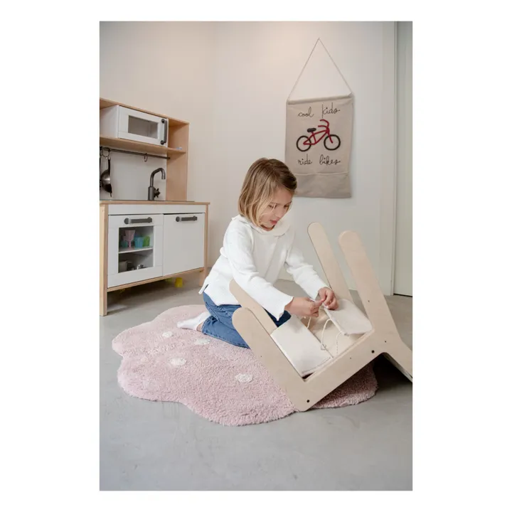 Sillita de abedul con funda extraíble | Azul Pálido- Imagen del producto n°5