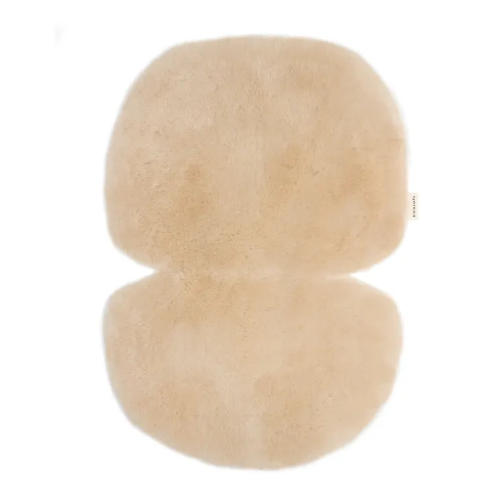 Sheepskin Mat for Stroller or Moses Basket | Peanut- Product image n°0