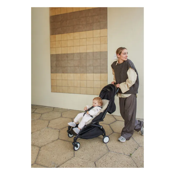 Sheepskin Mat for Stroller or Moses Basket | Peanut- Product image n°1
