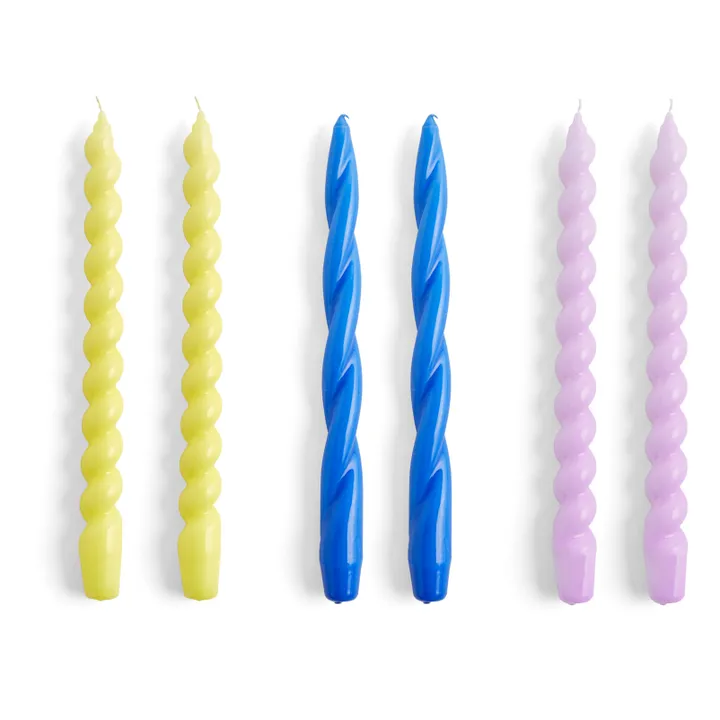Bougies Long mix - Set de 6 | Jaune citron- Image produit n°0