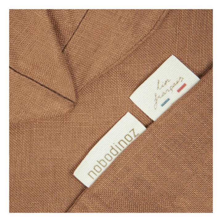 Doudou lange Feuille - Lin Français | Noisette- Image produit n°3