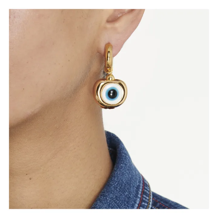 Boucles d'Oreilles Œil | Doré- Image produit n°2