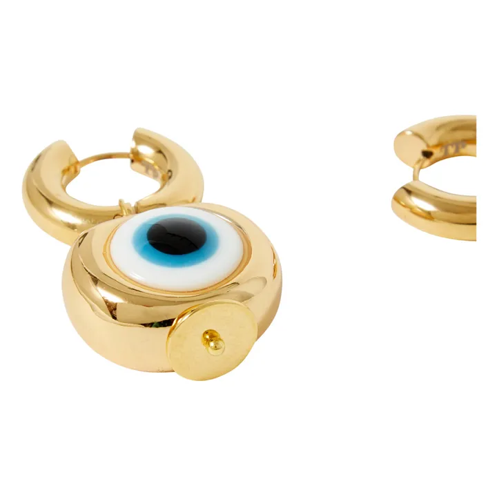 Boucles d'Oreilles Œil | Doré- Image produit n°6