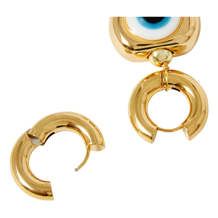 Boucles d'Oreilles Œil | Doré- Image produit n°5