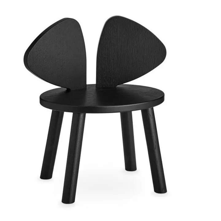 Chaise en chêne Souris | Noir- Image produit n°0