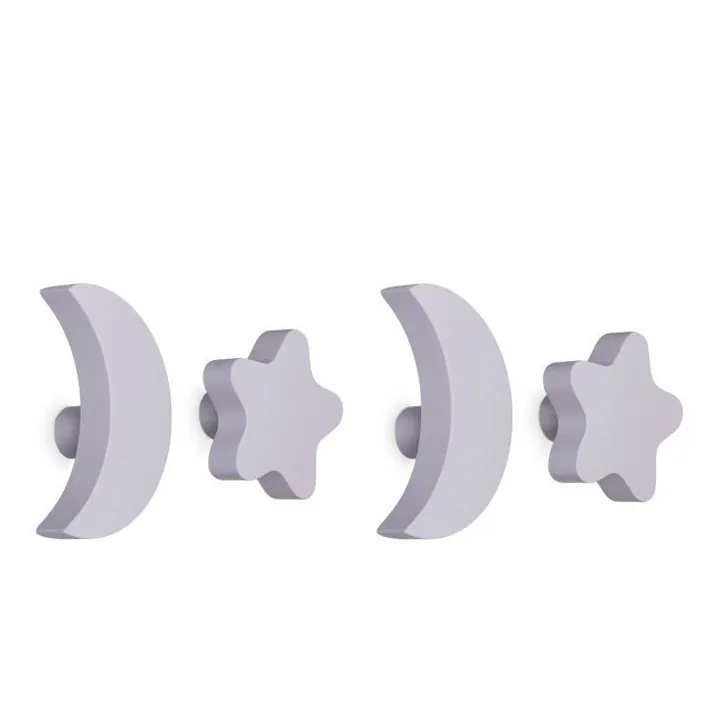 Patères Stars & Moons - Lot de 4 | Lilas- Image produit n°0