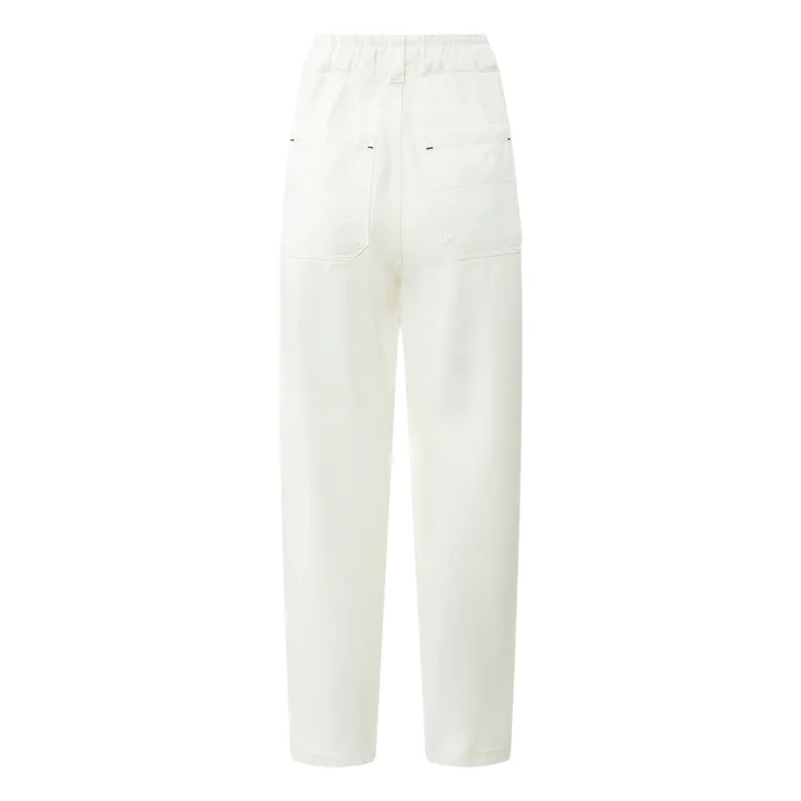 Pantalon Paper Bag - Mary | Blanc cassé- Image produit n°1