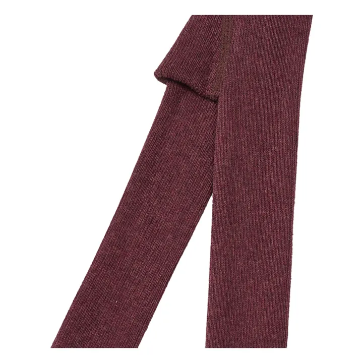 Collants à Bretelles Coton Bio | Prune- Image produit n°3