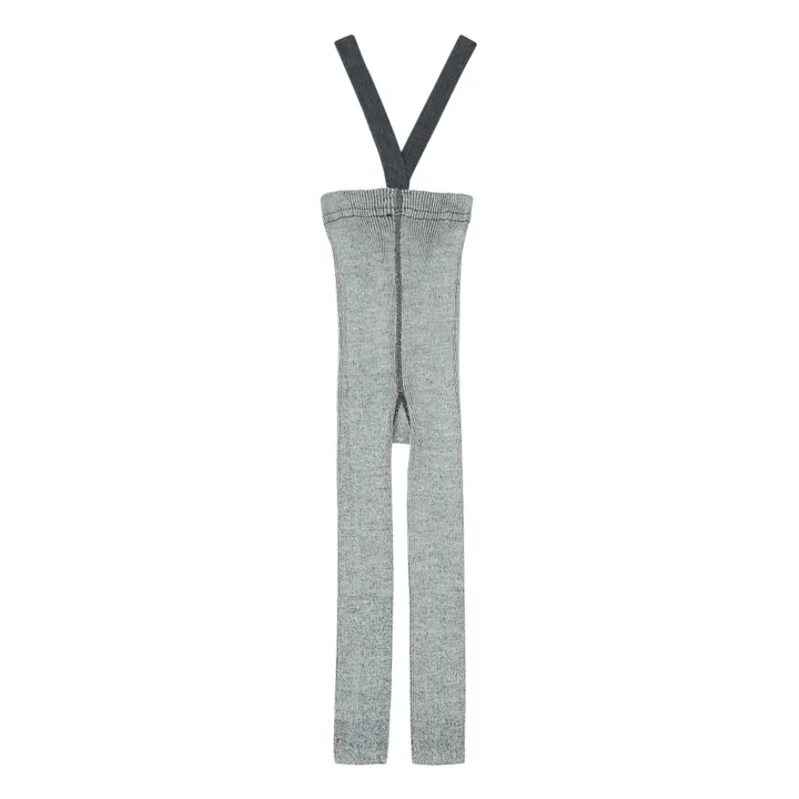 Collants à Bretelles Laine | Gris- Image produit n°0