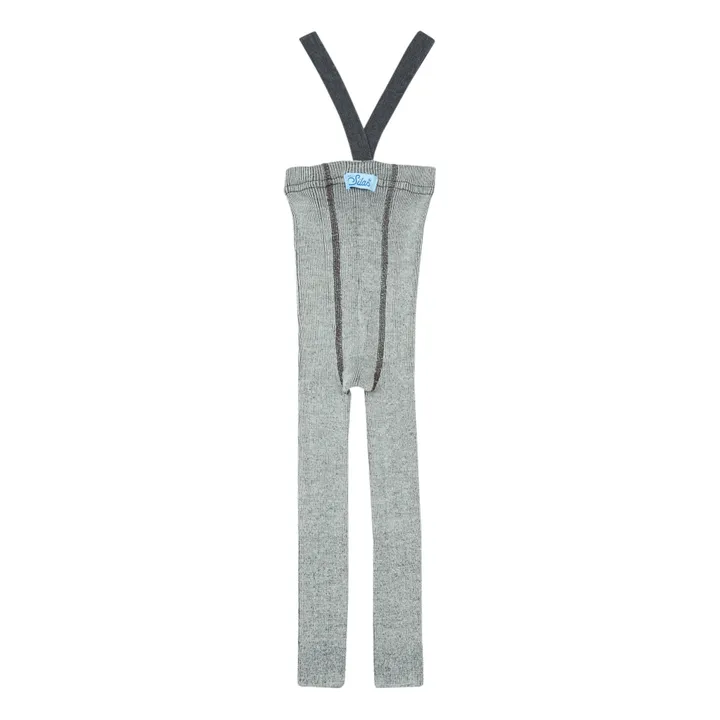 Collants à Bretelles Laine | Gris- Image produit n°1