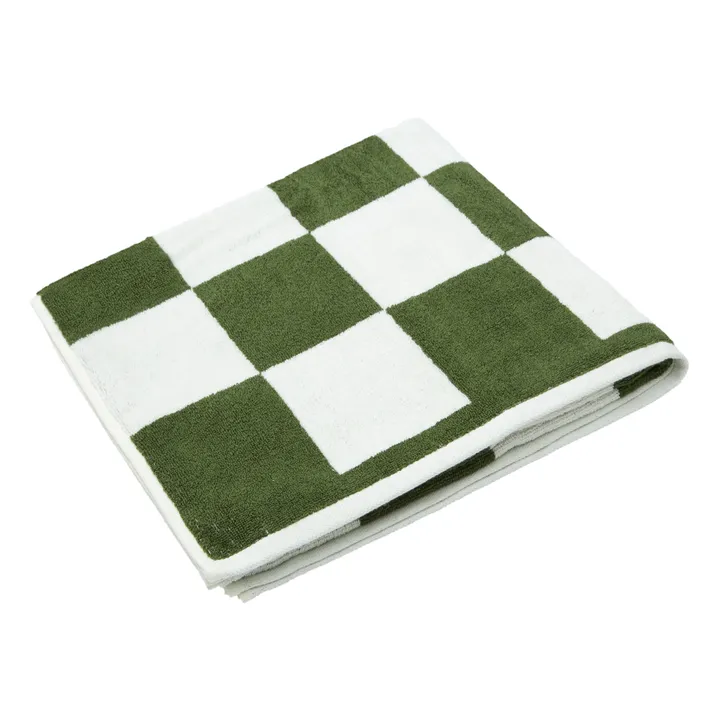 Serviette de bain Check | Matcha- Image produit n°1