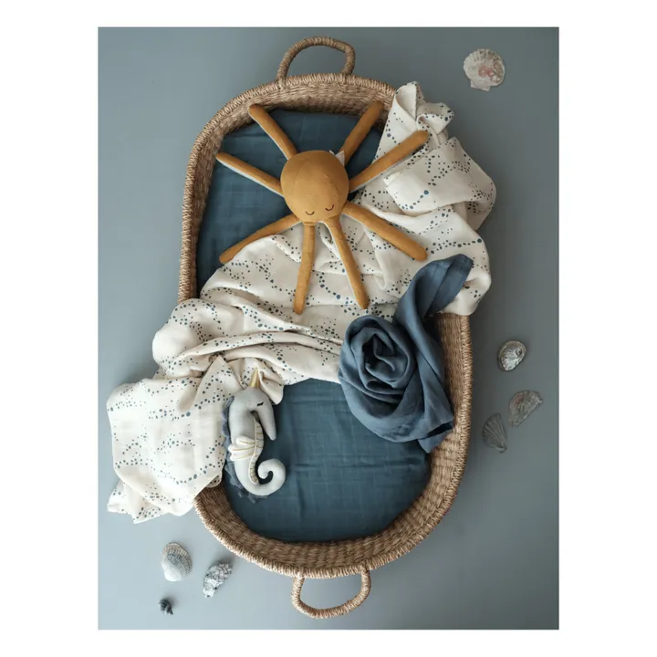 Organic Cotton Octopus Rattle | Brown- Product image n°1