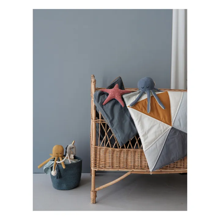 Organic Cotton Octopus Rattle | Brown- Product image n°2
